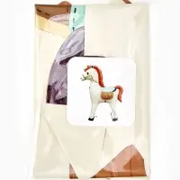 Воздушный шар фольгированный 28" "Лошадка", цвет белый