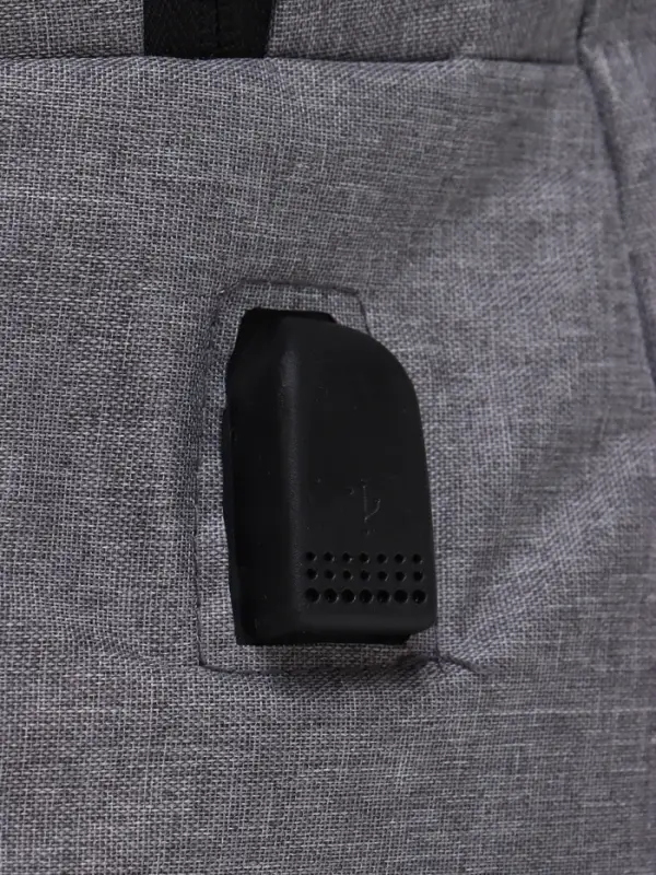 Рюкзак городской на молнии, с USB, 4 кармана, размер 30&times;12&times;43 см, серый