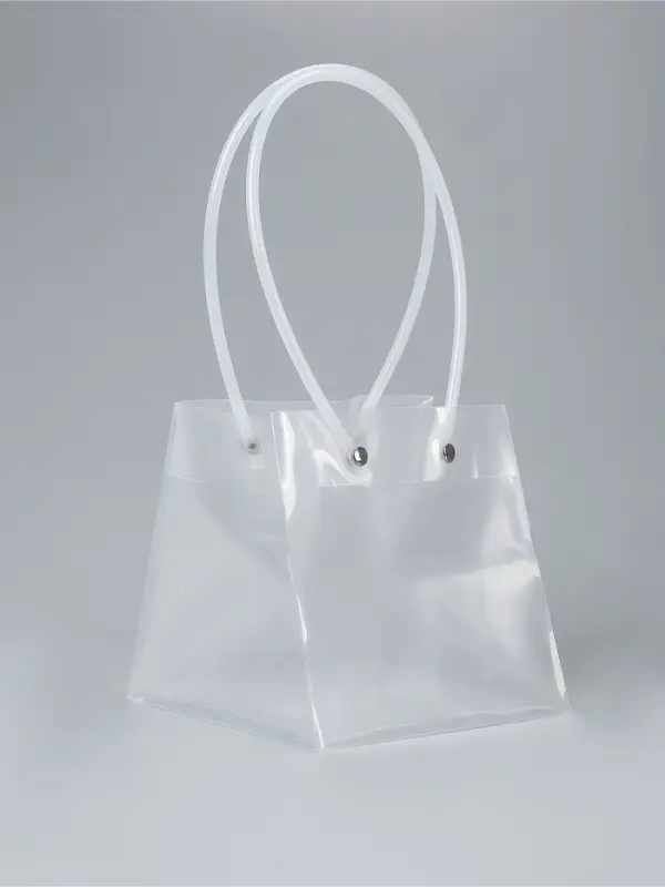 Пакет подарочный с квадратным дном, прозрачный, 13&times;13&times;13 см