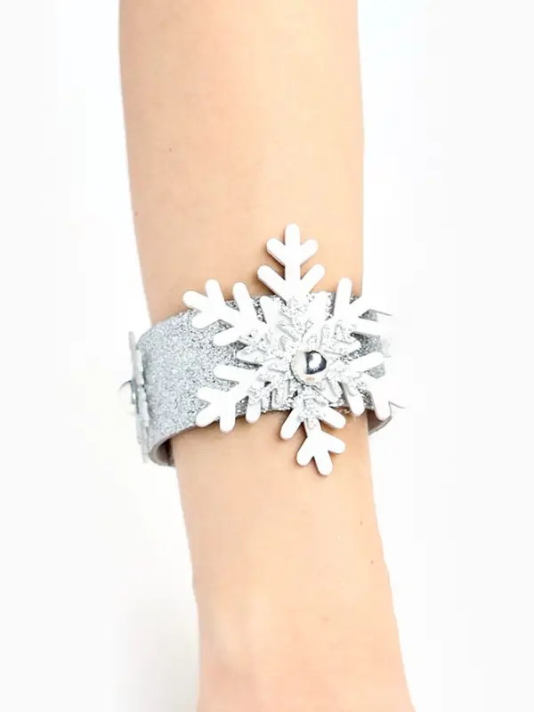 Карнавальный браслет  Карнавальный браслет "Снежинка", серебро