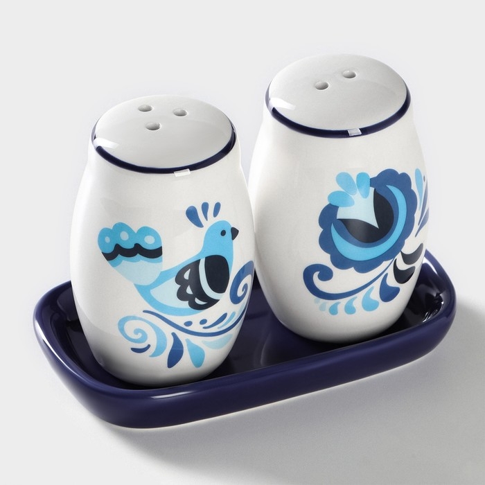 Набор для специй Доляна «Свиристель», 2 предмета: солонка, перечница, 130 мл Набор для специй Доляна «Свиристель», 2 предмета: солонка, перечница, 130 мл