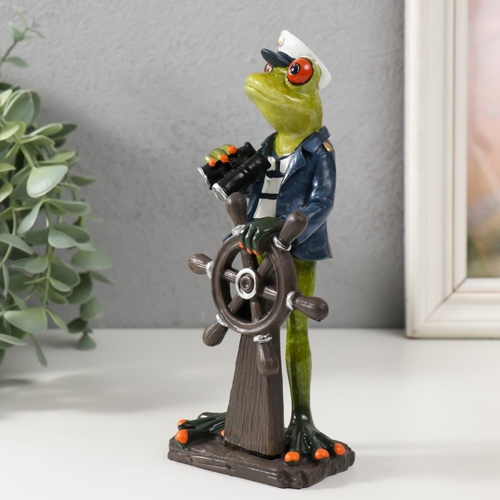 Фигурка полистоун лак «Лягушонок капитан корабля», 6×8×19 см Фигурка полистоун лак «Лягушонок капитан корабля», 6×8×19 см