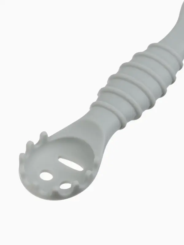 Ложка детская для прикорма, силикон, набор 3 шт., серый M&B