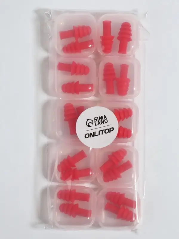 Беруши, 3×1.3 см, в футляре, фасовка 10 шт., силиконовые, МИКС Беруши, 3×1.3 см, в футляре, фасовка 10 шт., силиконовые, МИКС
