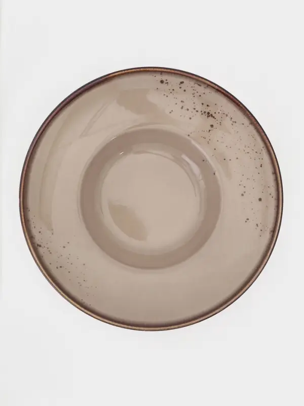 Тарелка для пасты Magistro &laquo;Церера&raquo;, 160 мл, d=21 см, фарфор, коричневая