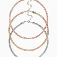 Чокеры &laquo;Плетение&raquo;, набор 3 шт. тянется, 35 + удлинитель 5 см, разноцветные