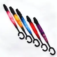 Зонт - наоборот &laquo;Цветы&raquo;, механический, 8 спиц, R=53/60 см, d=106 см, МИКС