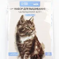 Вышивка крестиком &laquo;Домашний кот&raquo;, набор для творчества, 21&times;30 см