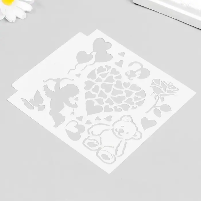 Трафарет для творчества &laquo;Любовь&raquo;, пластик, 13&times;13 см