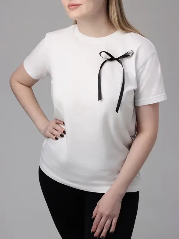 Брошь «Бантик», чёрная в серебре Брошь «Бантик», чёрная в серебре