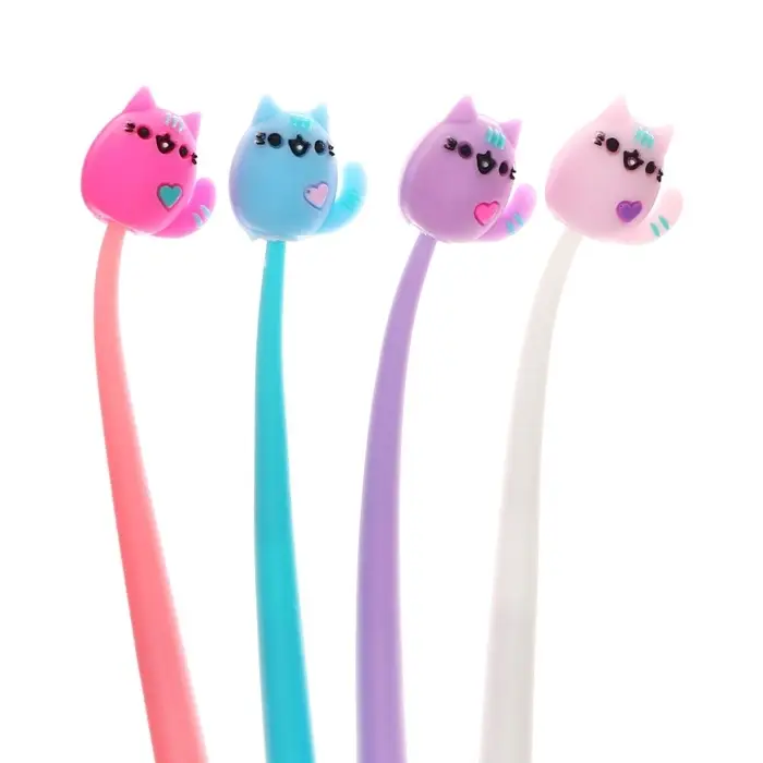 Ручка - прикол гелевая «Котик», синий стержень, МИКС Ручка - прикол гелевая «Котик», синий стержень, МИКС