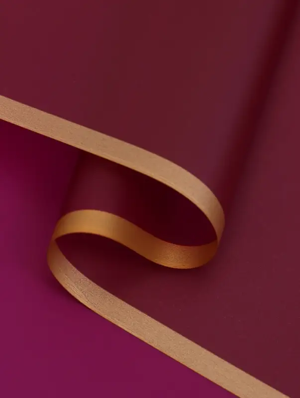 Пленка флористическая для цветов, &laquo;Бронзовая полоса&raquo;, фиолетовая, 57&times;57 см