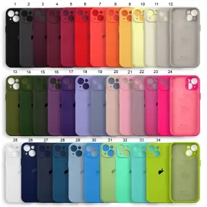 Чехол для iPhone 14 Silicone Сase APL WS (закрытый низ+камера) с лого
