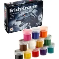 Гуашь 12 цветов ErichKrause Techno Dino, 17 мл
