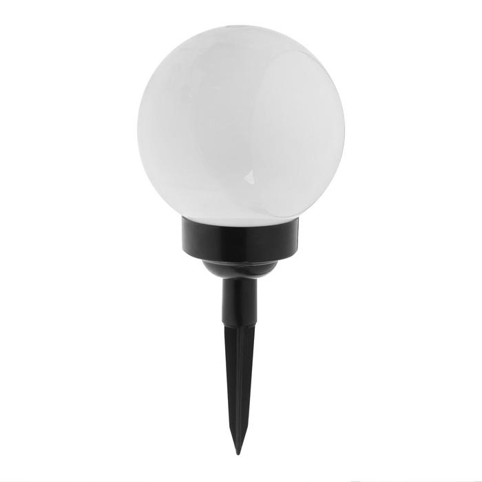 Садовый светильник на солнечной батарее «Большой шар», 20×42×20 см, 4 LED, свечение белое Садовый светильник на солнечной батарее «Большой шар», 20×42×20 см, 4 LED, свечение белое