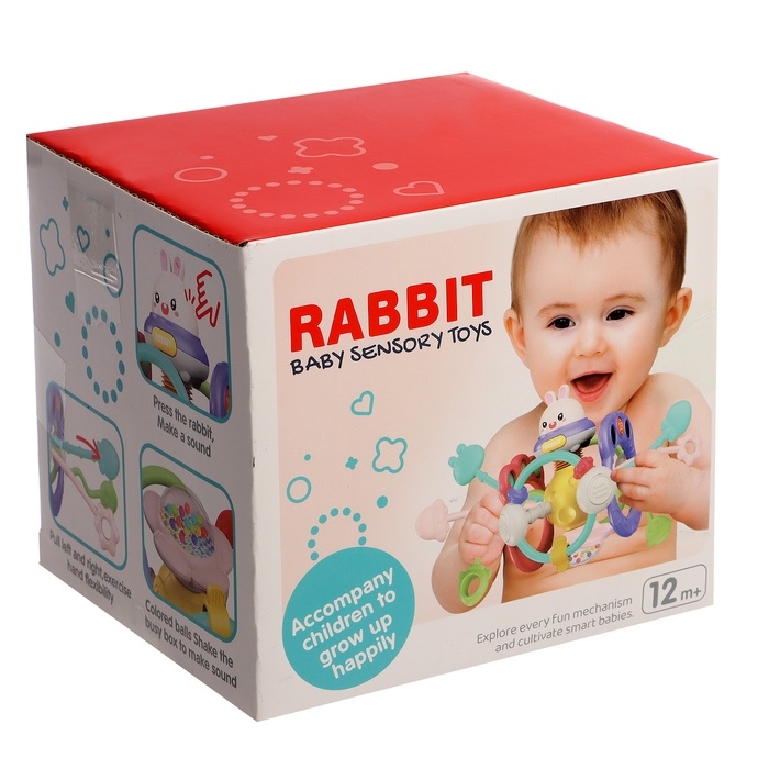 Развивающая игрушка «Кролик», с тянучками Развивающая игрушка «Кролик», с тянучками