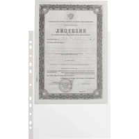 Файл-вкладыш А4, 40мкм, Attache, с перфорацией, гладкий 100 шт/уп