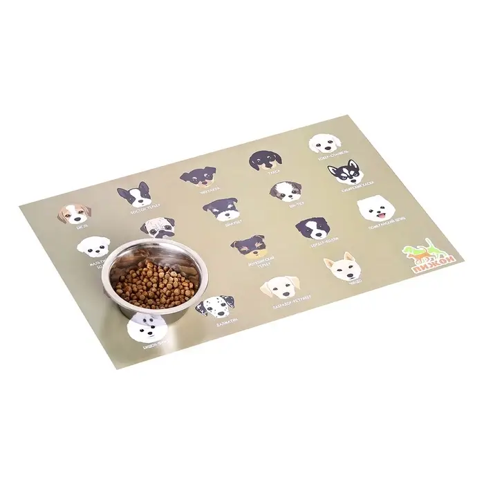 Коврик под миску  Коврик под миску "Пижон" 43 х 28 см "Породы собак"