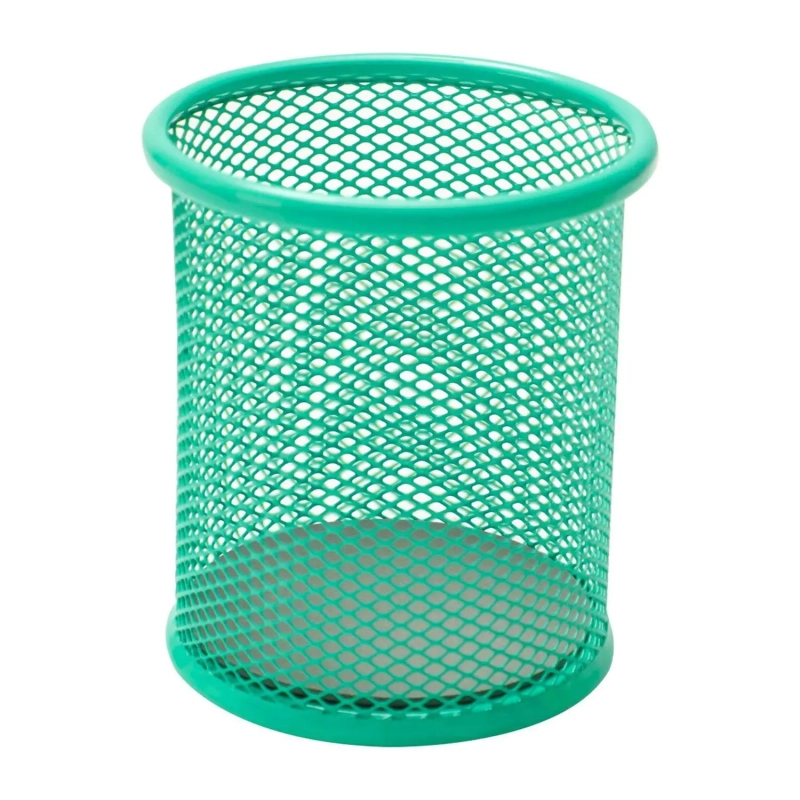 Подставка-стакан Deli d90x102 мм круглая металл сетка цвет в ассортименте