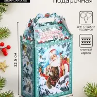 Подарочная новогодняя коробка &laquo;Зимняя сказка&raquo;, для сладких подарков, 17.8&times;10&times;32.5 см