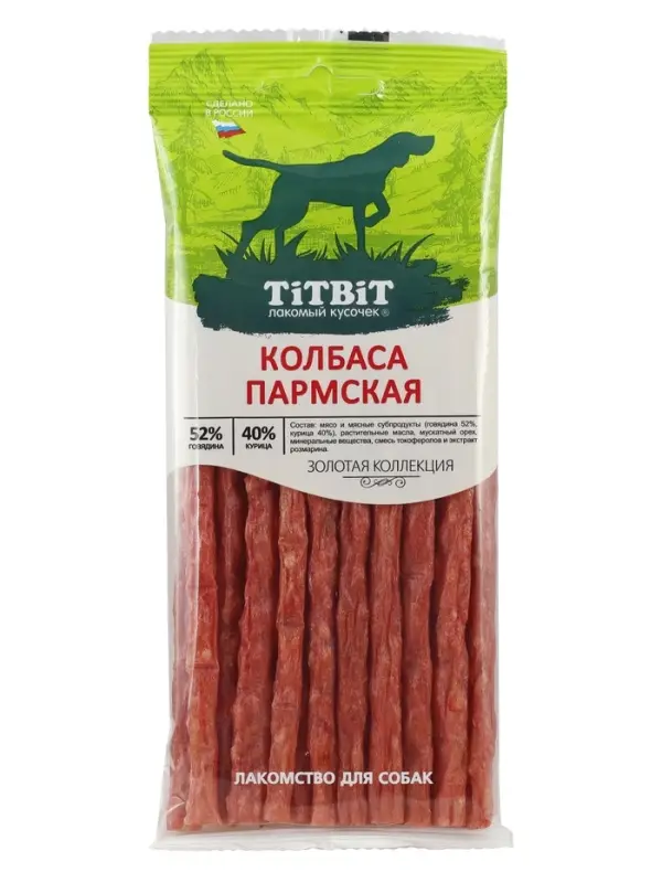 Колбаса пармская TitBit &laquo;Золотая коллекция&raquo; для собак, 80 г