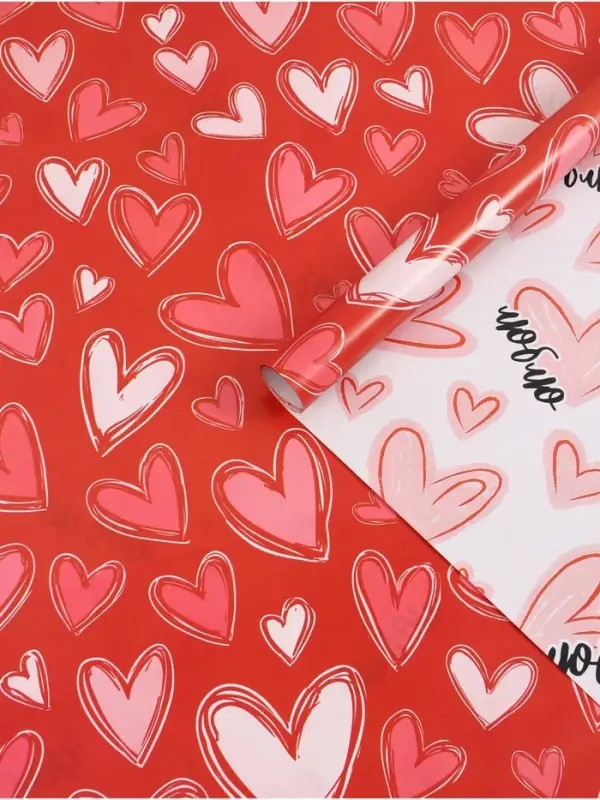Бумага глянцевая двухсторонняя &laquo;Просто люблю&raquo;, 70&times;100 см