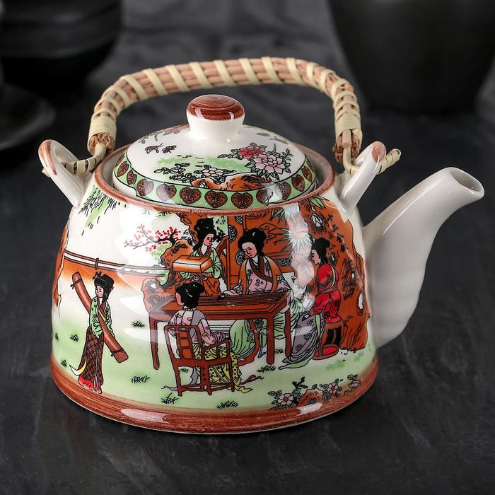 Чайник керамический заварочный с металлическим ситом «Парк», 600 мл Чайник керамический заварочный с металлическим ситом «Парк», 600 мл