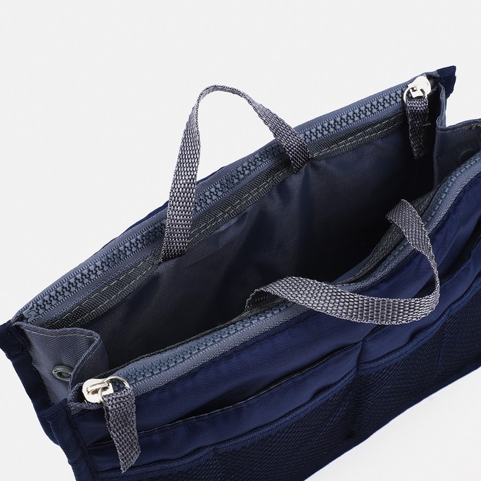 Косметичка-органайзер на молниях, цвет синий Косметичка-органайзер на молниях, цвет синий