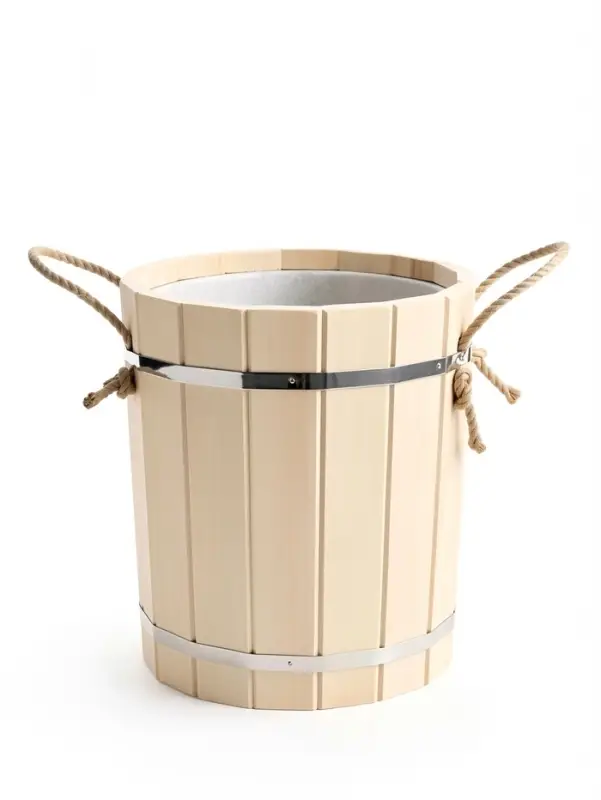 Ведро-запарник для бани и сауны, 20 л, деревянное, пластмассовая вставка