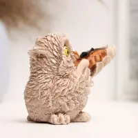 Фигурка гипс &laquo;Сова со скрипкой&raquo;, коричневая, 11&times;8&times;6 см