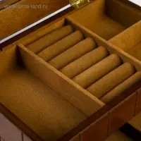 Шкатулка для украшений &laquo;Клетка&raquo;, дерево, коричневая, 13.8&times;16.5&times;24 см