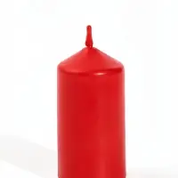 Свеча столбик, набор 4 шт., 3.8&times;7.5 см, красный