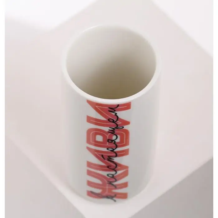 Стакан керамический для зубных щеток «Живи в настоящем», 250 мл, белый Стакан керамический для зубных щеток «Живи в настоящем», 250 мл, белый