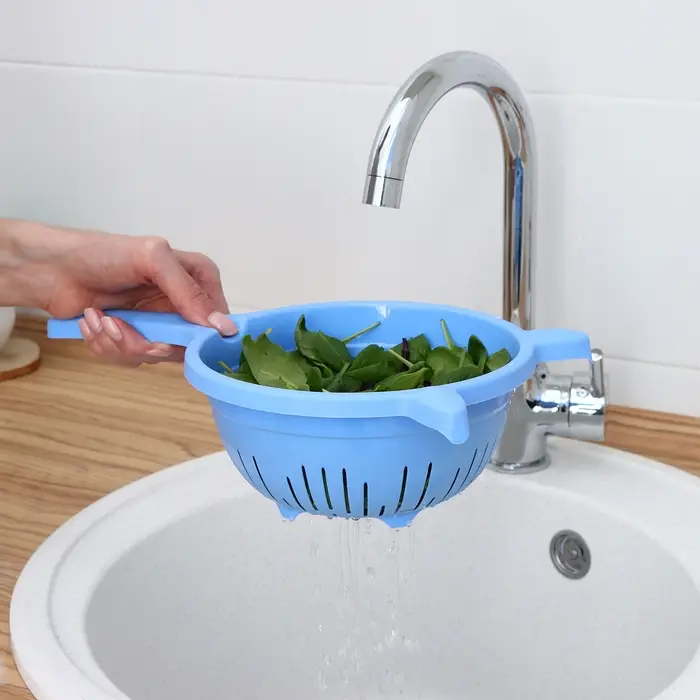 Дуршлаг кухонный Альт-Пласт, 1.6 л, d=19 см, пластик, МИКС