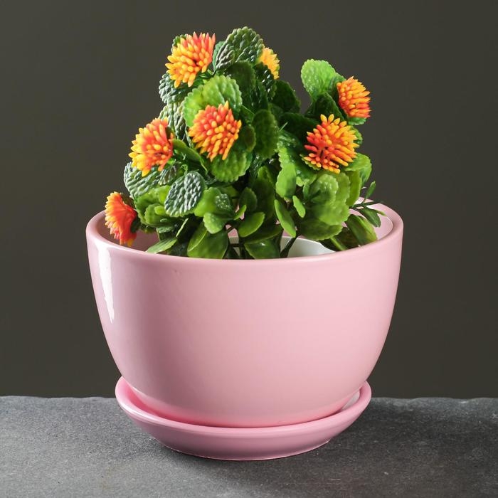 Горшок цветочный Горшок цветочный "Пудровый" 0,75л