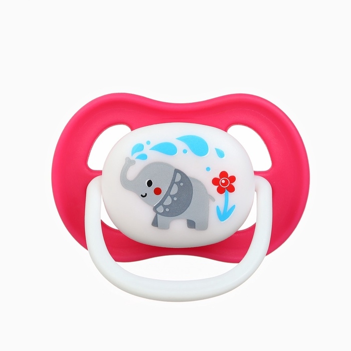 Соска - пустышка анатомическая Крошка Я  Соска - пустышка анатомическая Крошка Я "Для девочки" от 6 мес., 2 шт., держатель 1 шт. + контейнер