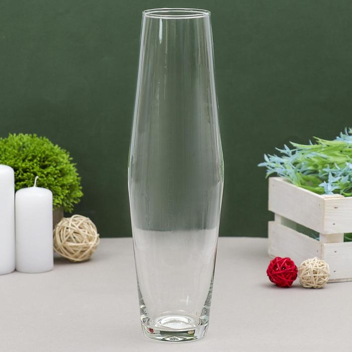 Ваза Ваза "Диаболо" d=5,5см h=29,5х9см, 1,1л прозрачная