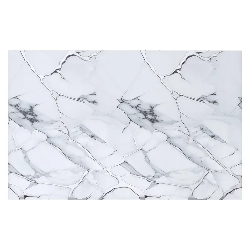 Гибкое стекло тм VETTA Мрамор, 60x80x0,08см, ПВХ, цвет белый с серебром