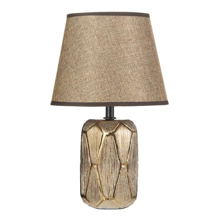 Настольная лампа Настольная лампа "Анде" Е14 40Вт шоколадно-золотистый 20х20х33 см RISALUX