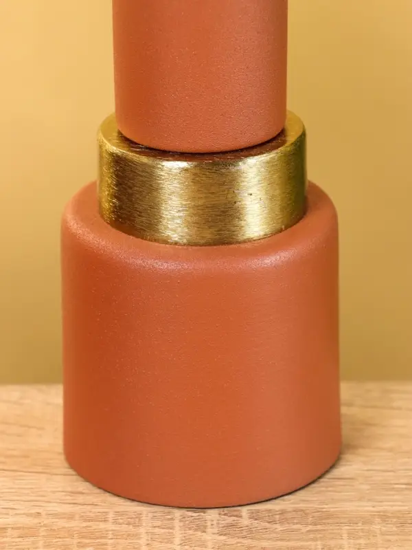 Подсвечник на 1 свечу текстурный «Терракотовый», 10.5×10.5×19.5 см