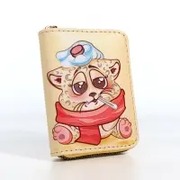 Кошелёк на молнии &laquo;Кот&raquo;, маленький, детский, жёлтый