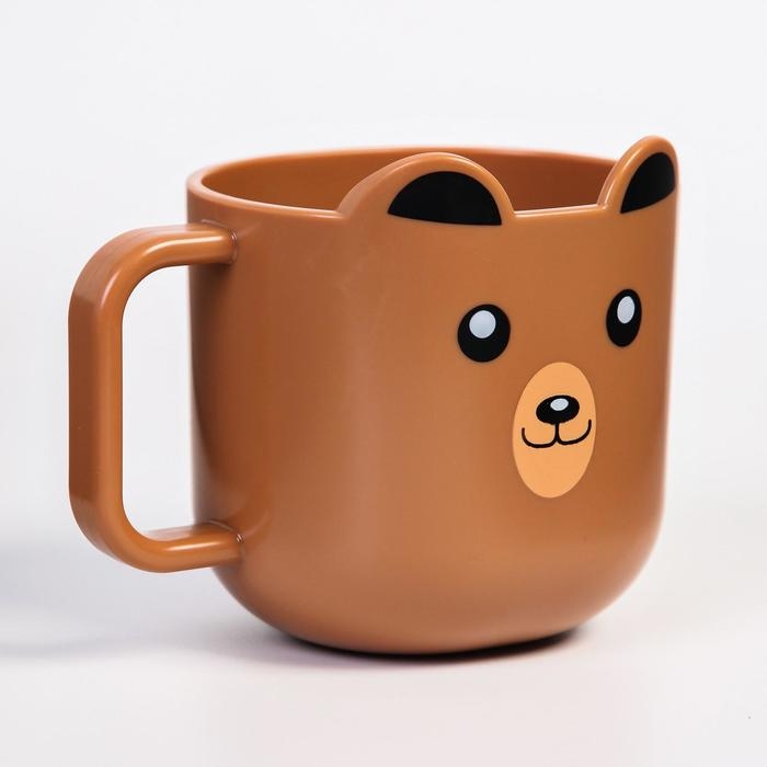Кружка детская 260 мл., «Мишка», цвет коричневый Кружка детская 260 мл., «Мишка», цвет коричневый