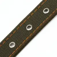 Ошейник брезентовый двухслойный, 72&times;3.5 см, ОШ 45-60 см, хаки