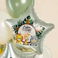 Воздушный шар фольгированный 19" &laquo;Весёлые зверята. Звезда&raquo;, 5 шт.