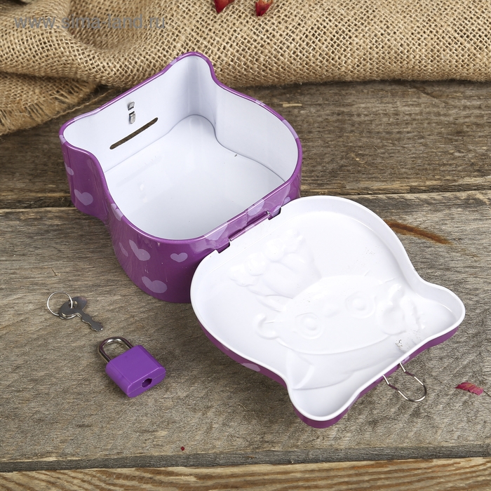 Копилка металл Копилка металл "Милый котёнок" МИКС 8,5х9х4,5 см