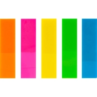 Клейкие закладки пласт. Выбор есть неон 45х12мм 5цв по 20л
