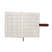 Ежедневник недатированный формат А5, с хлястиком, 112л, линия, пвх, Коричневый Ежедневник недатированный формат А5, с хлястиком, 112л, линия, пвх, Коричневый