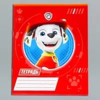 Тетрадь в клетку 12 листов, 5 видов МИКС, обложка мелованный картон, &laquo;Щенячий патруль&raquo;