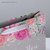 Пакет подарочный крафтовый, упаковка, «Только для тебя с любовью», MS 23 х 18 х 10 см