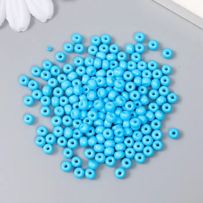 Бисер стекло 6/0  Бисер стекло 6/0 "Васильковый" 15 гр